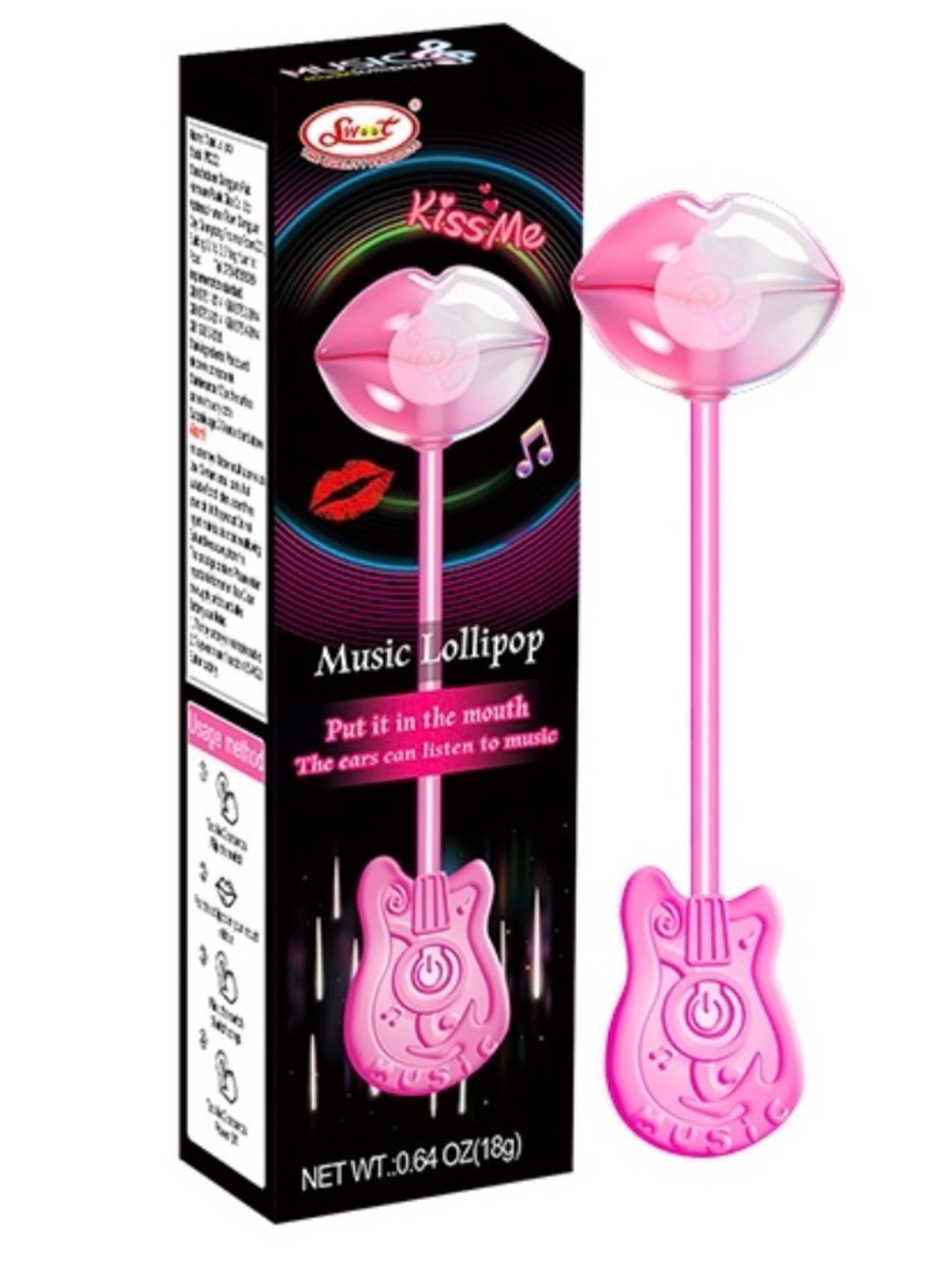 Music Lollipop - Kiss Me Pink